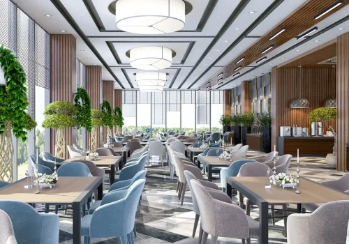 NAFTALAN ŞƏHƏRINDƏ OTEL LAYIHƏSININ RESTORANI