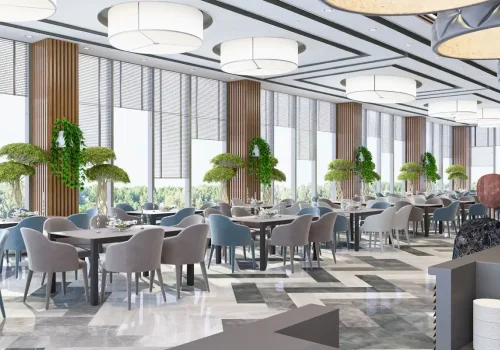 NAFTALAN ŞƏHƏRINDƏ OTEL LAYIHƏSININ RESTORANI