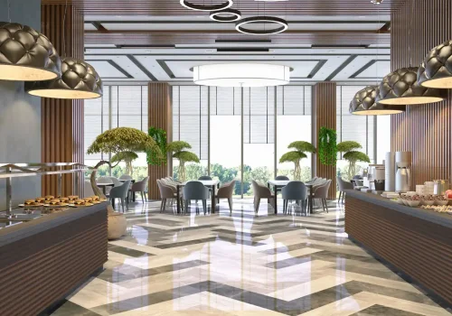 NAFTALAN ŞƏHƏRINDƏ OTEL LAYIHƏSININ RESTORANI